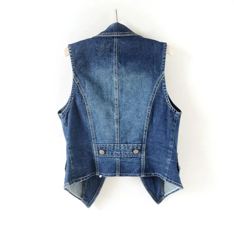 Classy Denim Crop Väst