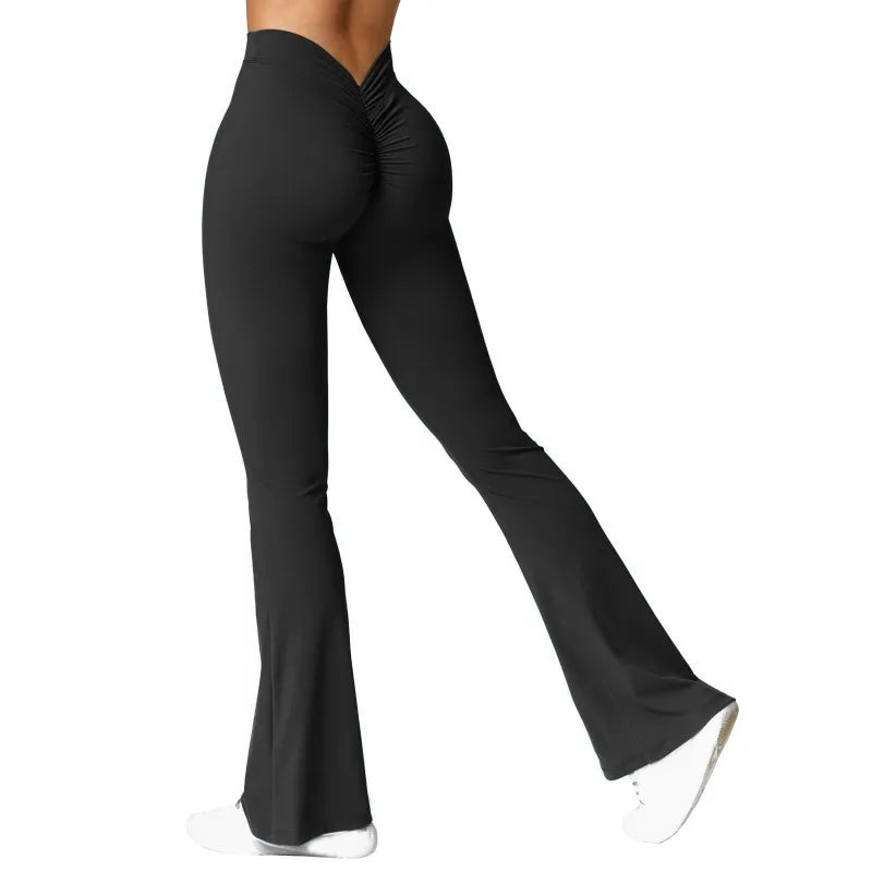 Trendiga Scrunch Bak Tights med Hög Midja