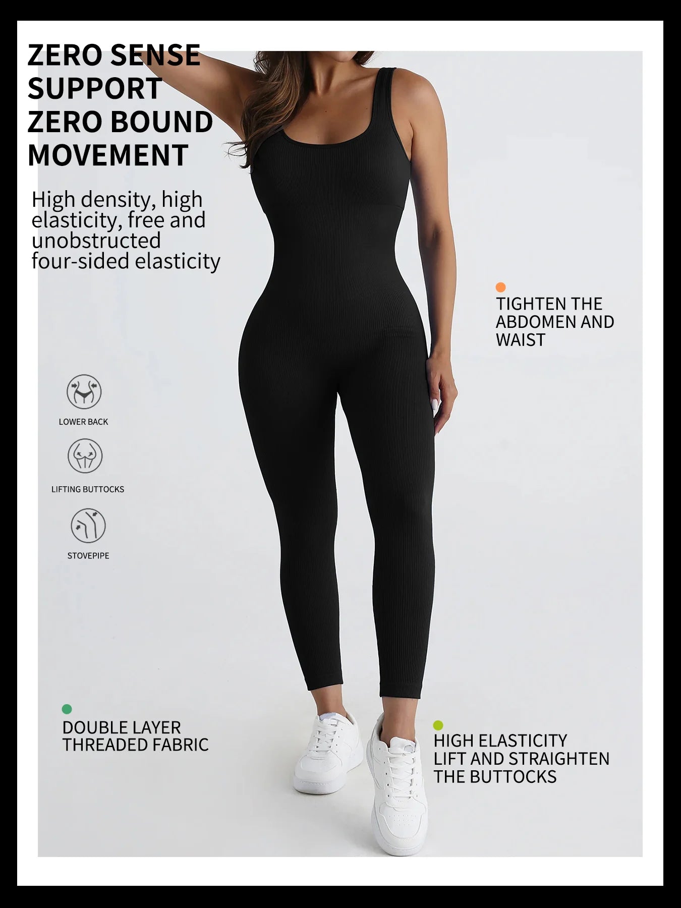 Kroppsformande Ribbed Jumpsuit