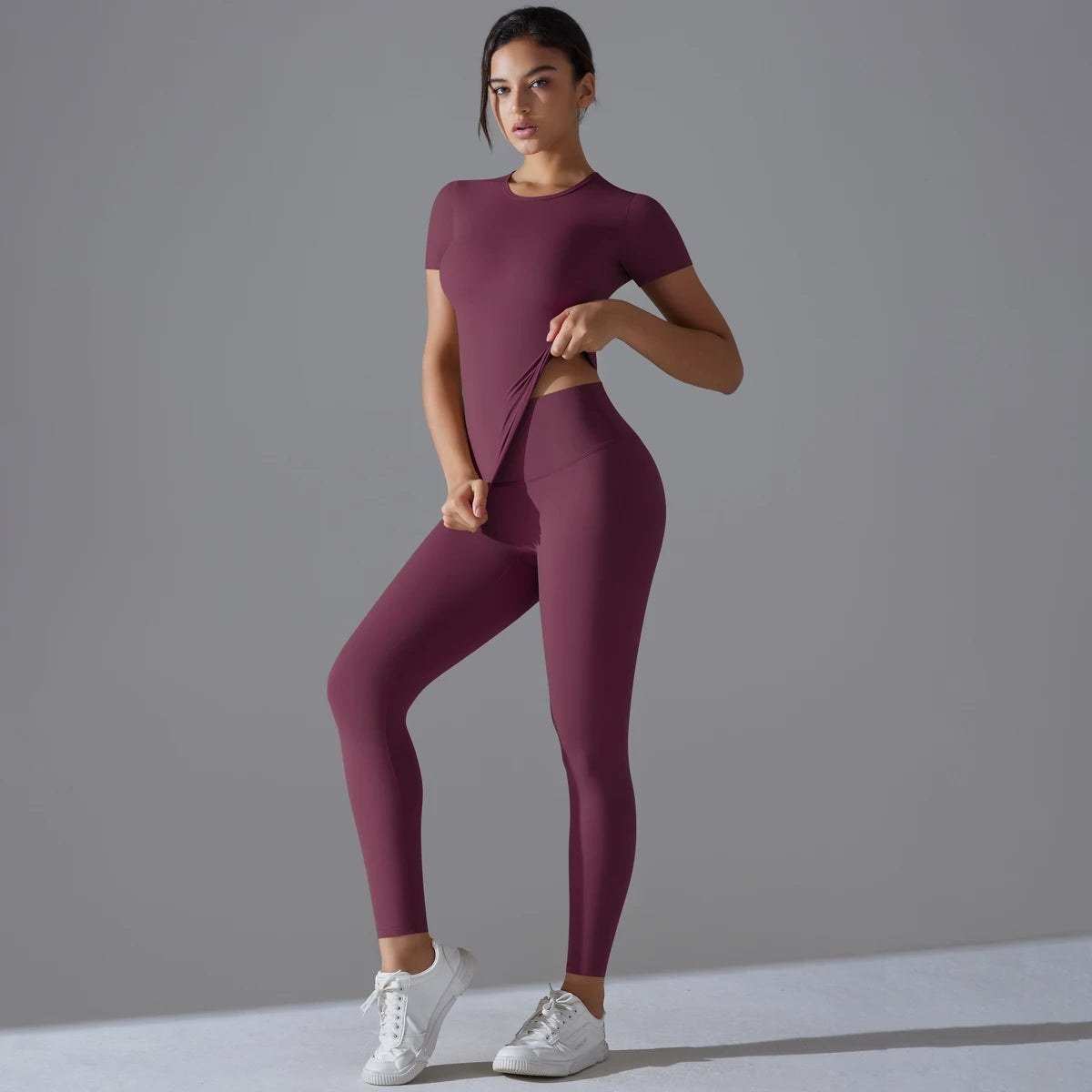 Solid träningsset - T-shirt med leggings
