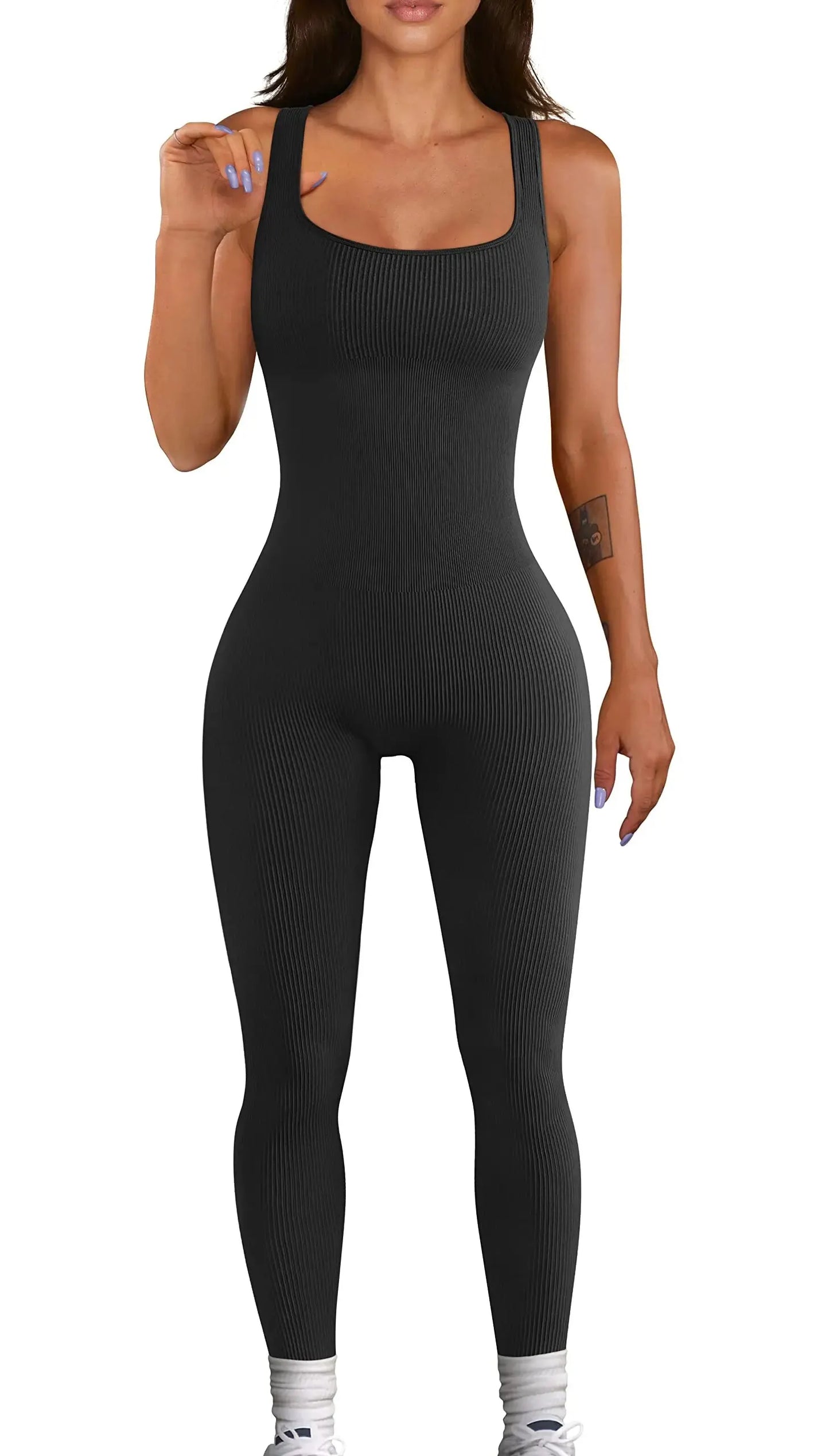 Kroppsformande Ribbed Jumpsuit