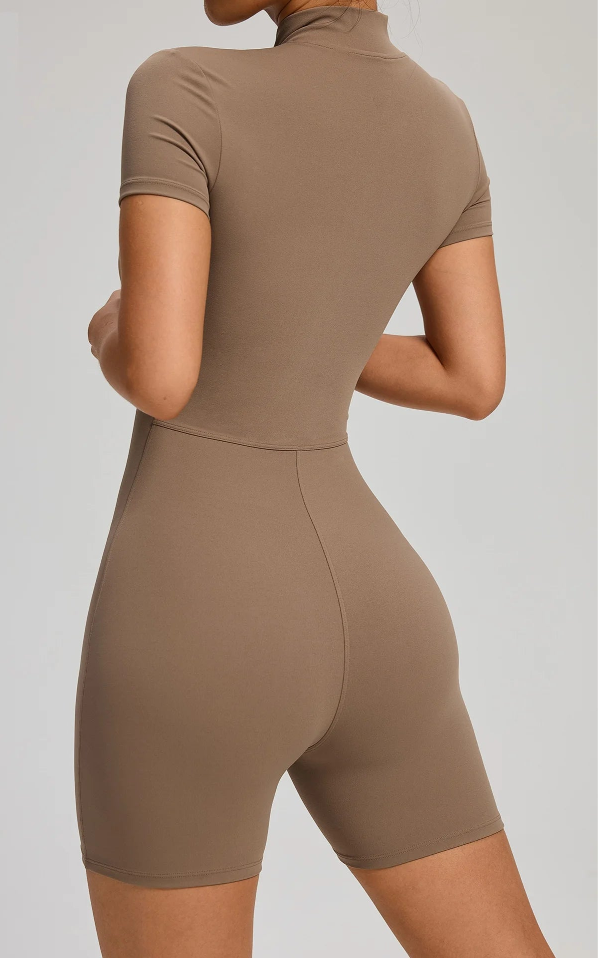 Solid kortärmad Shirt- Jumpsuit