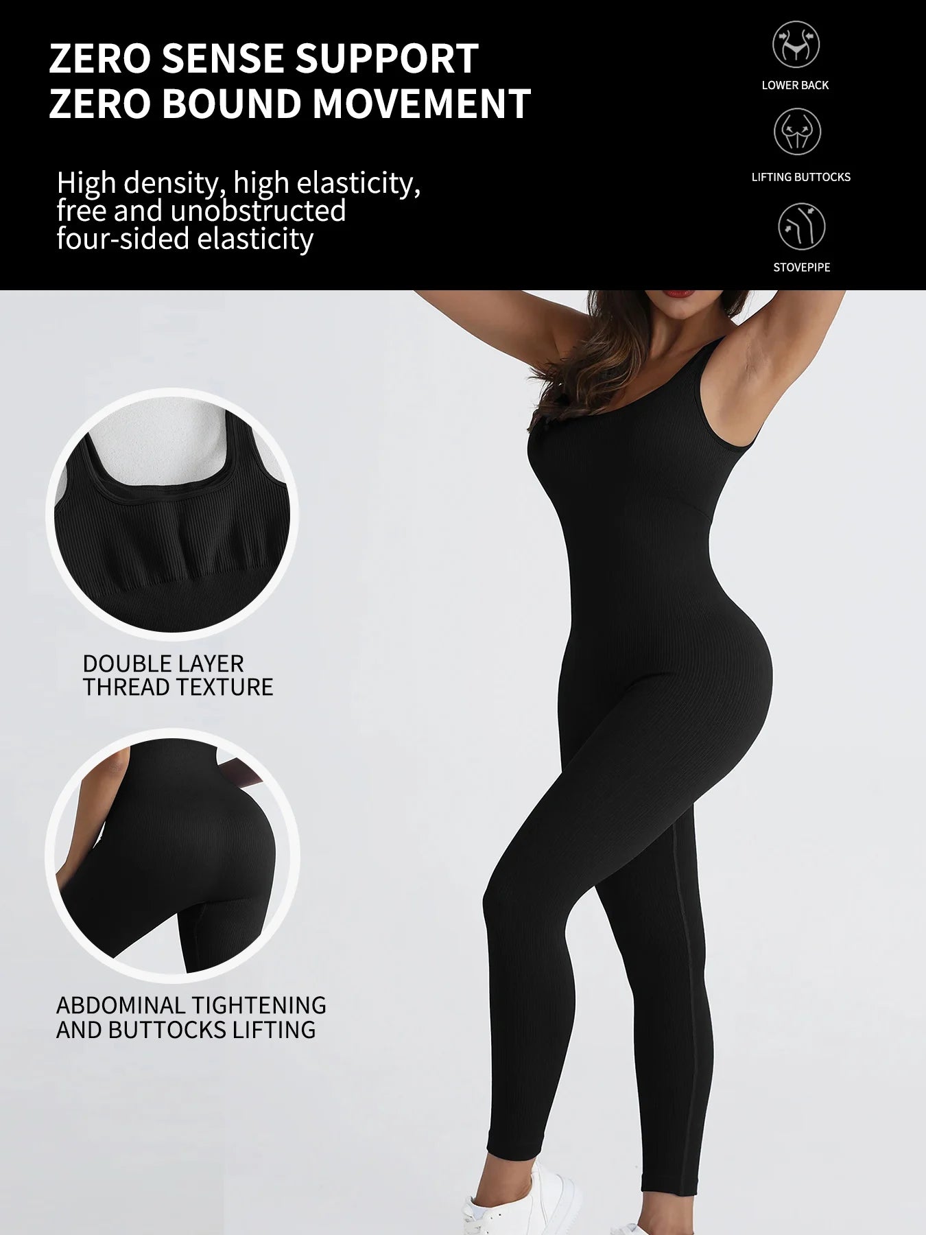 Kroppsformande Ribbed Jumpsuit