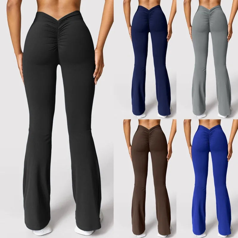 Trendiga Scrunch Bak Tights med Hög Midja