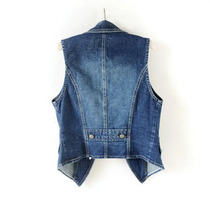 Classy Denim Crop Väst