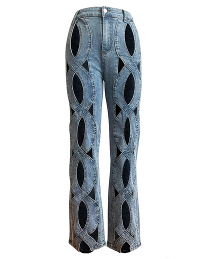 Streetstyle cargobyxor i denim