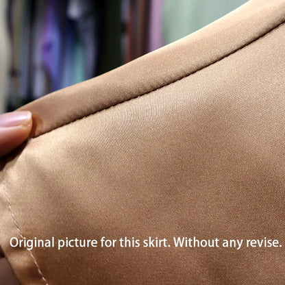 Elegant Satin Solid Lång Kjol