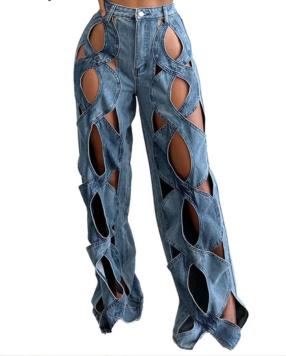 Streetstyle cargobyxor i denim