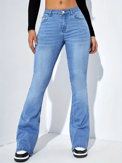 Jeans hög midja dam - flared Denim pants