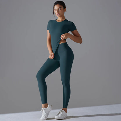 Solid träningsset - T-shirt med leggings