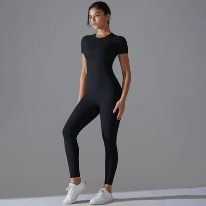 Solid träningsset - T-shirt med leggings