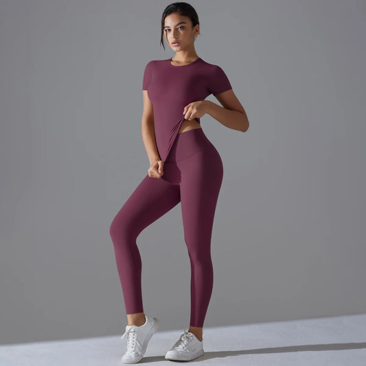 Solid träningsset - T-shirt med leggings