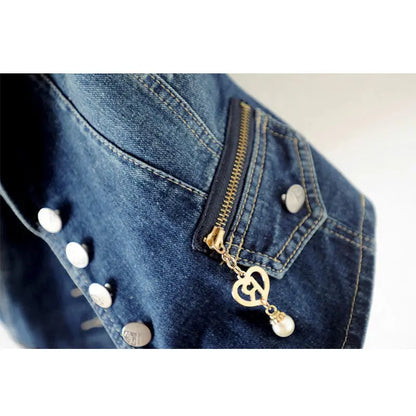 Classy Denim Crop Väst