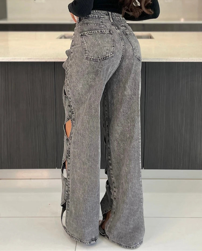 Streetstyle cargobyxor i denim